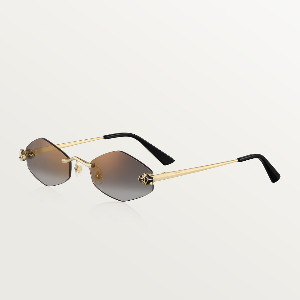 気品と力強さ *Cartier*Panthere de Sunglasses サングラス*洗練 CRESW00666 - Panthère de Cartier sunglasses - Smooth golden