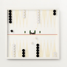 Backgammon-Spiel mit Pantherdekor