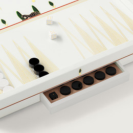 Backgammon-Spiel mit Pantherdekor