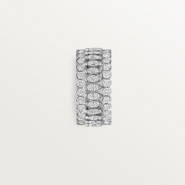 Broderie de Cartier ring, triple row, diamonds