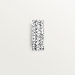 Anillo Broderie de Cartier, tres hileras, diamantes