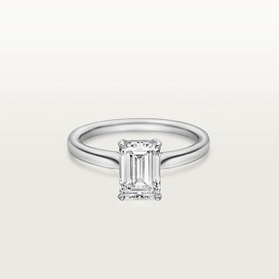 1895 solitaire, emerald-cut diamond