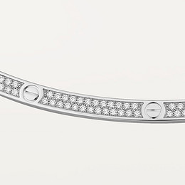 LOVE torque necklace, paved