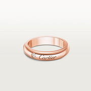 C de Cartier wedding ring, width 4 mm, 1 diamond