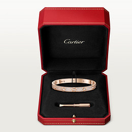 LOVE bracelet, classic model, paved, 10 diamonds
