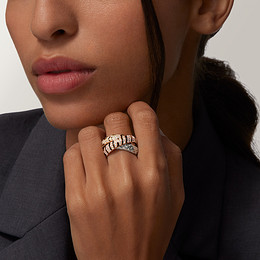 Anillo Trinity, laca, pavé