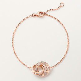 LOVE bracelet, on chain, paved