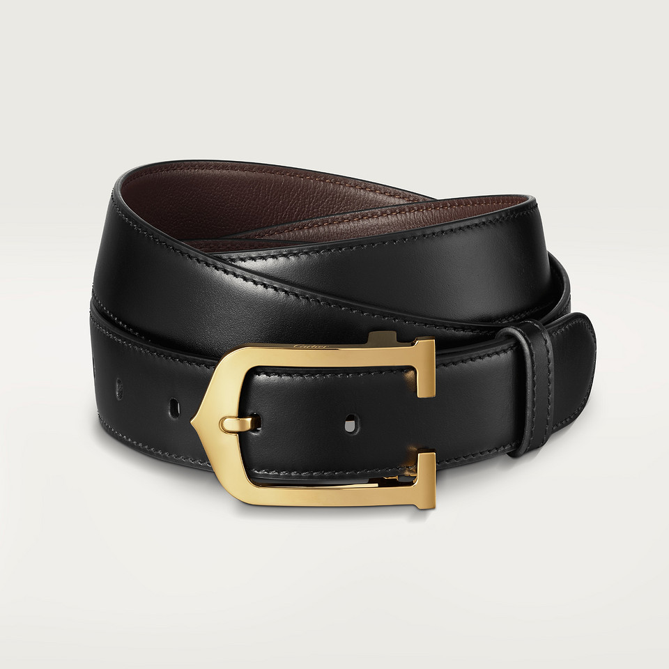 CRL5000598 - Elongated C belt - Black 