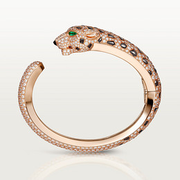 Panthère de Cartier bracelet, obsidian, paved