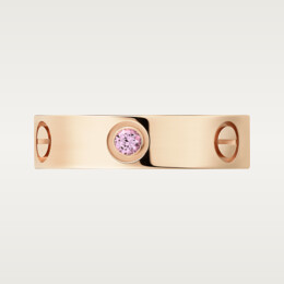 Anello LOVE zaffiri rosa