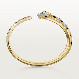 Panthère de Cartier armband, medelstor modell, delvis belagt