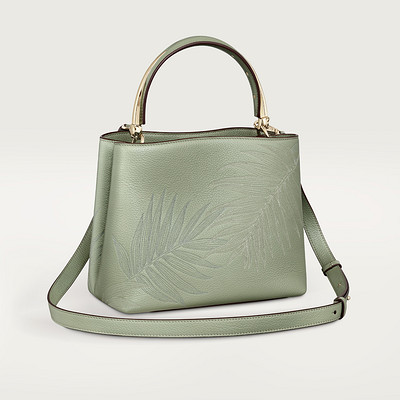 バッグ Cartier green leather hand bag CRL1002327 - Panthère de Cartier mini top handle - Dark