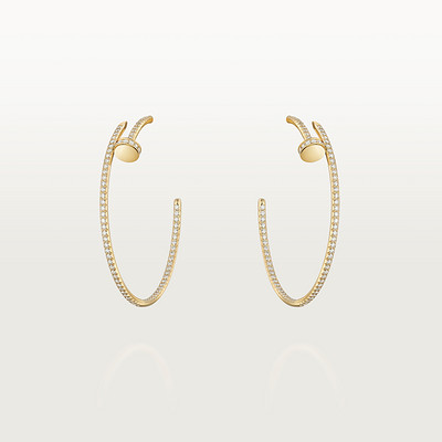 Juste un Clou hoop earrings, large model, paved