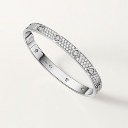 LOVE bracelet, classic model, paved, 10 diamonds