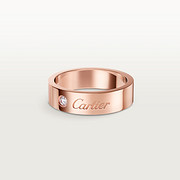 C de Cartier Trauring, Breite 5 mm, ein Diamant