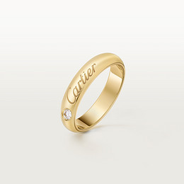C de Cartier wedding ring, 4 mm width, 1 diamond