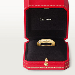 C de Cartier wedding ring, 4 mm width, 1 diamond