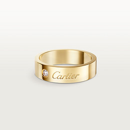C de Cartier Trauring, Breite 5 mm, ein Diamant