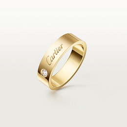 C de Cartier Trauring, Breite 5 mm, ein Diamant