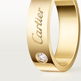C de Cartier Trauring, Breite 5 mm, ein Diamant