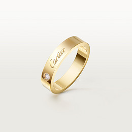 C de Cartier Trauring, Breite 4 mm, ein Diamant