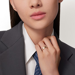 C de Cartier Trauring, Breite 4 mm, ein Diamant