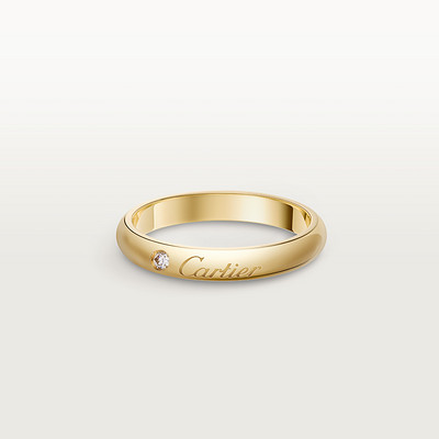 C de Cartier wedding ring, width 3 mm, 1 diamond