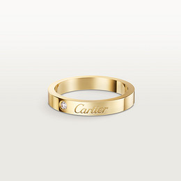 C de Cartier wedding ring, width 3 mm, 1 diamond
