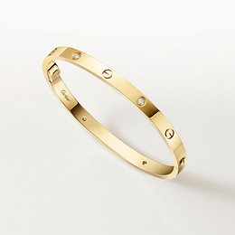 Pulsera LOVE, tamaño mediano, 4 diamantes