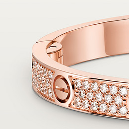 Pulseira LOVE, modelo médio, pavé